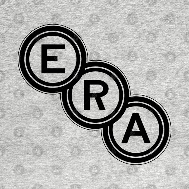 ERA (English Racing Automobiles) emblem (1933-1954) - black print (looks just right on old english white !) by retropetrol